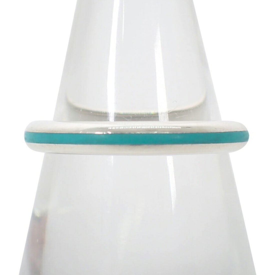 TIFFANY & Co. Ag925 Blue Line Enamel Ring, Size 14: --- Catalog ---Category: SizeUS Size: 7Brand Size: 54Category: DesignType: Band ringGender: WomenMaterial: Sterling silver 925Category: GeneralBrand: Tiffany--- Item List ---Section: ConditionRanking: