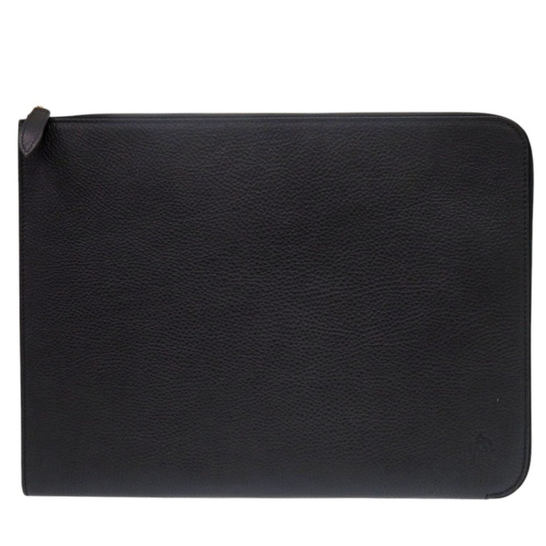 Dunhill Leather Black Clutch Bag 0023Dunhill: --- Catalog ---Category: SizeSize (HxWxD): 28cm x 38cm x 1.5cm / 11.02'' x 14.96'' x 0.59''Category: DesignType: Clutch bagColor: BlackGender: MenClosure: ZipperMaterial: Leather Hardware Color: GoldC