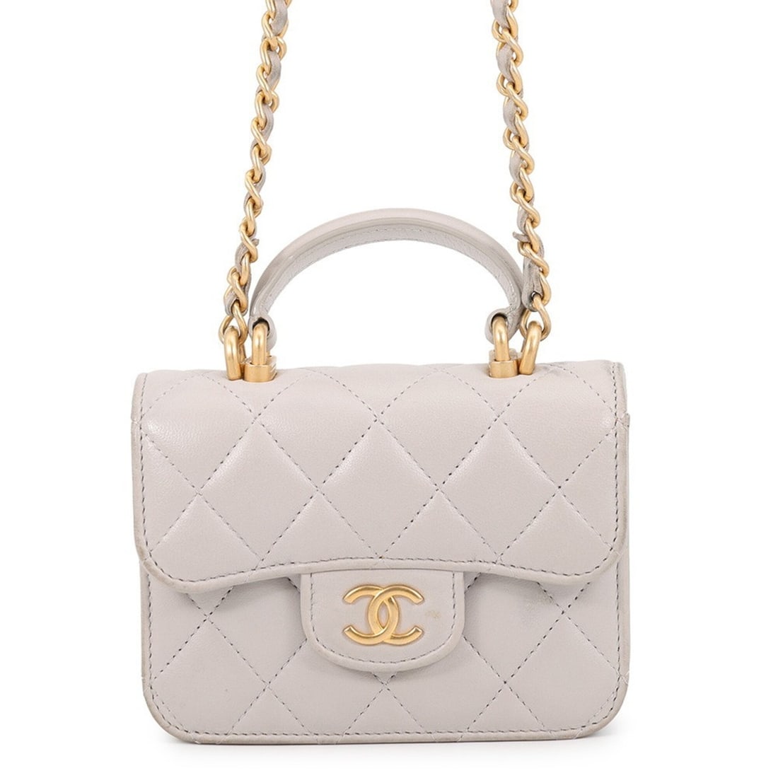 Chanel Chain Shoulder Bag Mini Matelassé Coco Mark AP2200 Lambskin CHANEL Handbag Women's (1 of 18)