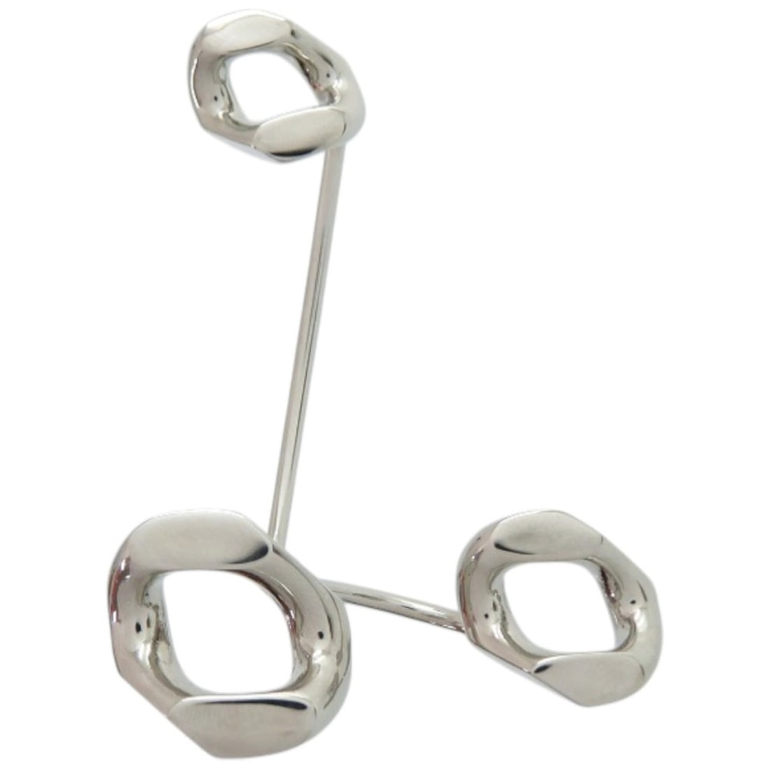 Burberry Chain Link Metal Ring, Approx. 10cm-10cm, Silver, 0481BURBERRY: --- Catalog ---Category: SizeJP Size: 11US Size: 6Category: DesignType: Band ringColor: SilverGender: WomenMaterial: MetalCategory: GeneralBrand: BurberryCountry of Origin: Italy--- Item List ---Secti