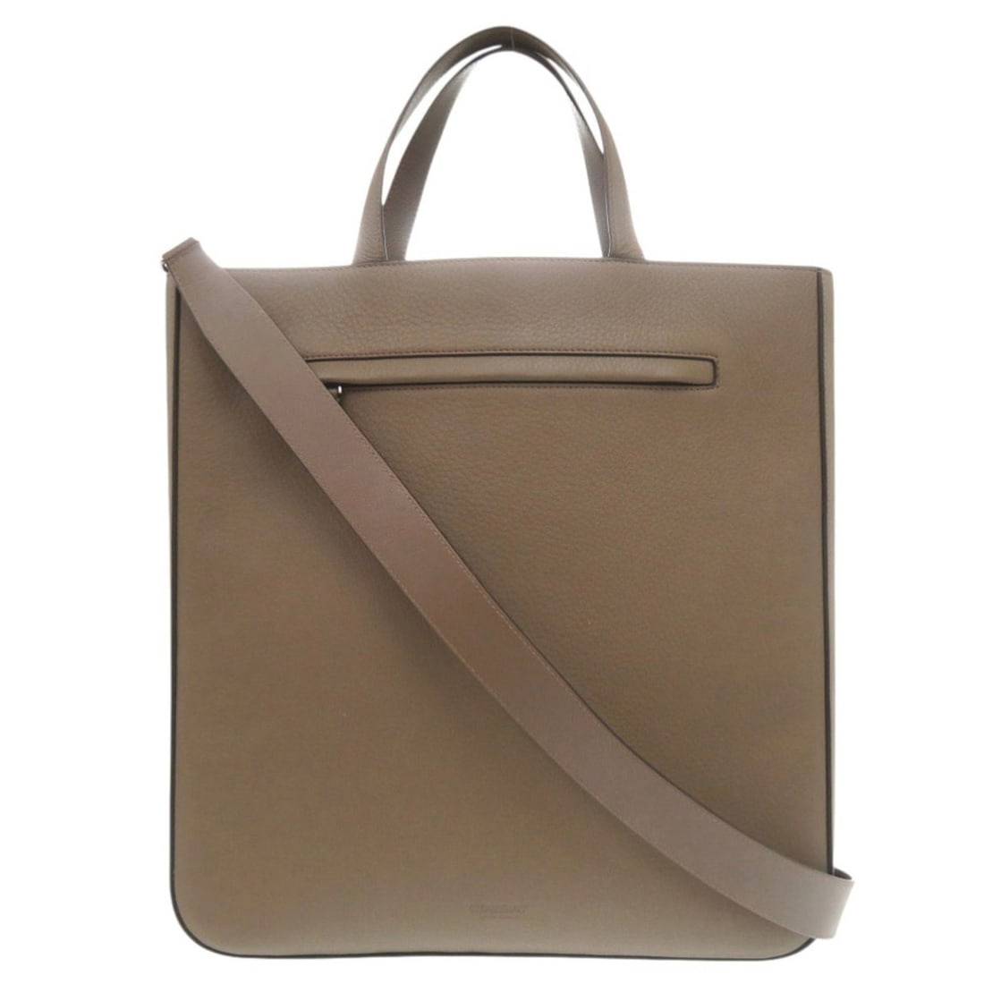 Burberry Leather Brown 2-Way Tote Bag 1494BURBERRY: --- Catalog ---Category: SizeSize (HxWxD): 38cm x 36cm x 7cm / 14.96'' x 14.17'' x 2.75''Strap Length: 115cm - 125cm / 45.27'' - 49.21''Handle Length: 33.5cm / 13.18''Category: DesignType: Tote bagCol