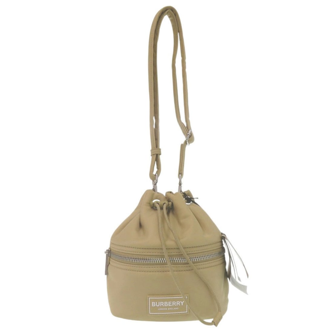 Burberry Ryle Drawstring Crossbody Bag, Body Pouch, 8104495, Silver Hardware, Nylon, Gold Honey: --- Catalog ---Category: SizeSize (HxWxD): 21.5cm x 18.5cm x 13cm / 8.46'' x 7.28'' x 5.11''Strap Length: 75cm - 130cm / 29.52'' - 51.18''Category: DesignType: Shoulder bag, Sling bagColor: BeigeGende