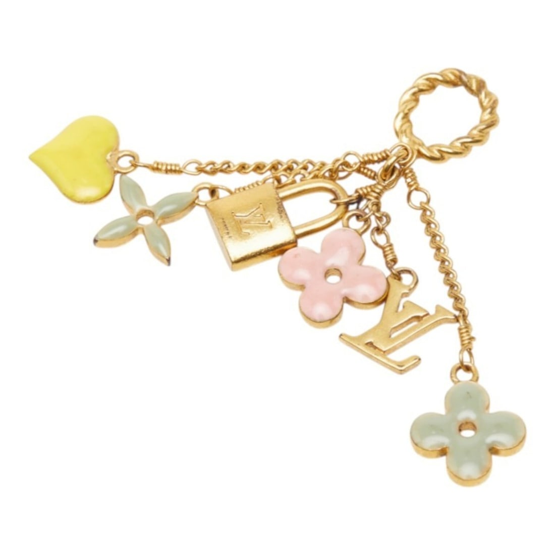 Louis Vuitton Sweet Monogram Pendant Necklace Top M65483 Gold Multicolor Plated Women's LOUIS: --- Catalog ---Category: SizePendant Size: 70mm / 2.75''Category: DesignColor: Gold, Multi-colorGender: WomenNecklace Type: PendantCategory: GeneralLine: MonogramBrand: Louis Vuitton--- Item List ---S