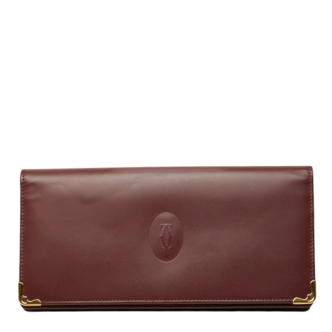 Cartier Must Line Long Wallet, Bordeaux/Wine Red Leather, Women's. (1 of 10)