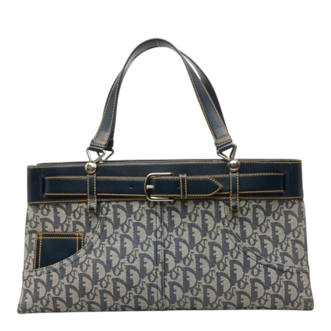 Christian Dior Dior Oblique Trotter Pants Motif Handbag BM-0012 Navy Leather Jacquard Women's: --- Catalog ---Category: SizeHandle Drop: 16.50cm / 6.50''Size (HxWxD): 19.5cm x 38.5cm x 9cm / 7.67'' x 15.15'' x 3.54''Category: DesignType: HandbagColor: NavyGender: WomenClosure: OpenMaterial: Lea