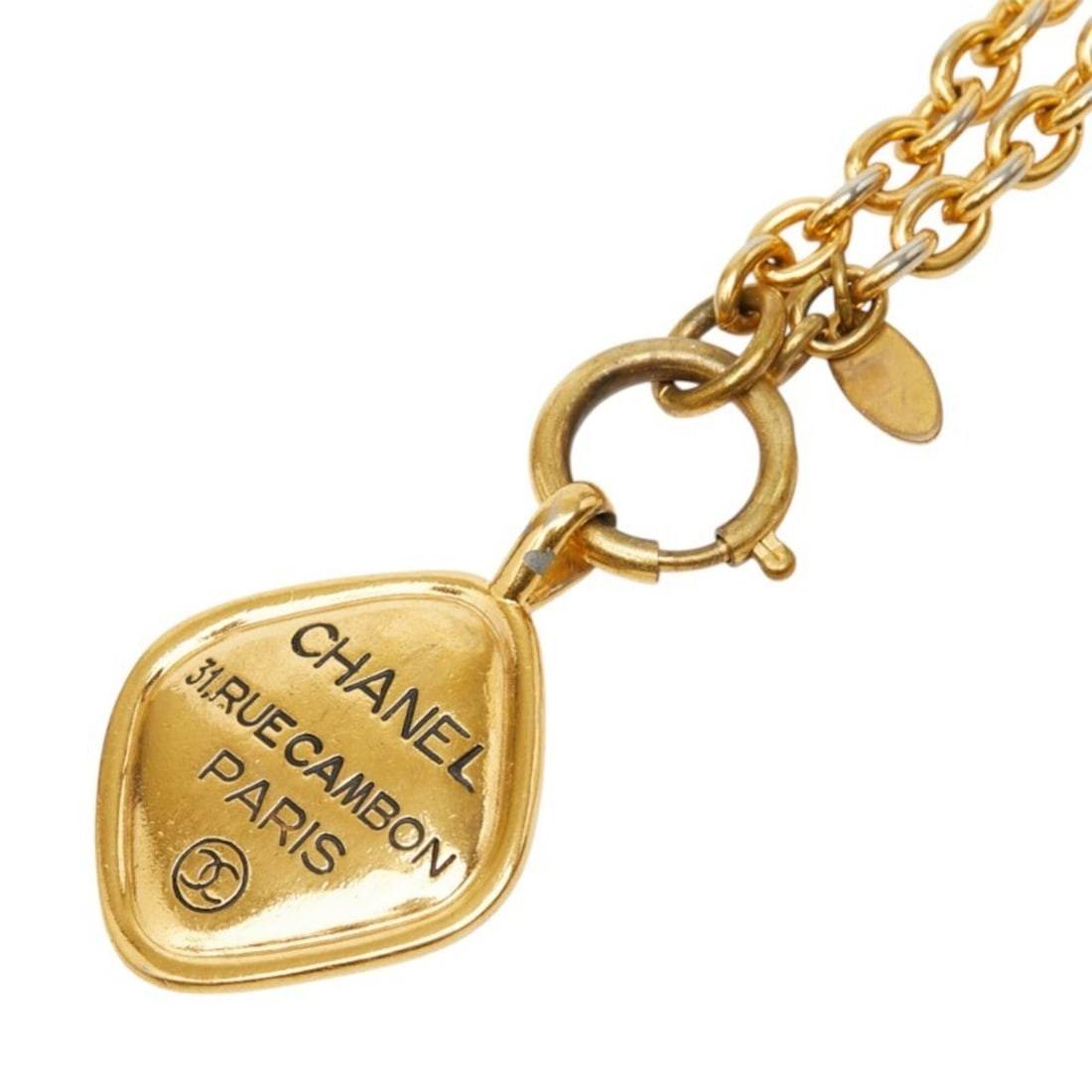 Chanel Coco Mark 31 RUE CAMBON PARIS Cambon Chain Pendant Necklace Gold Plated Women's CHANEL (1 of 11)
