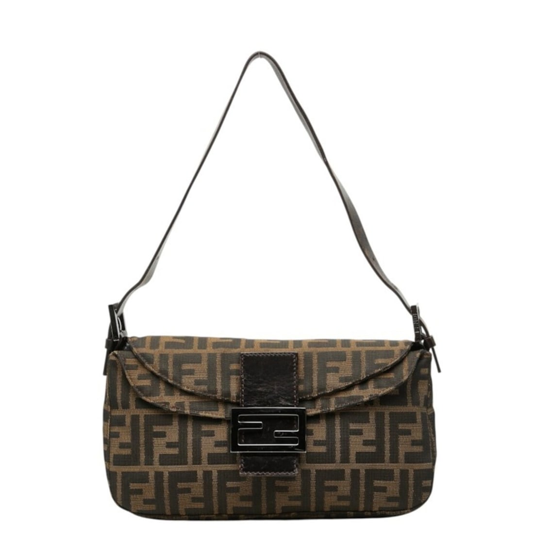 Fendi Zucca Mamma Baguette Shoulder Bag, Brown Canvas Leather, Women's FENDI: --- Catalog ---Category: SizeHandle Drop: 20.00cm / 7.87''Size (HxWxD): 14cm x 25.5cm x 8cm / 5.51'' x 10.03'' x 3.14''Category: DesignType: Shoulder bagColor: BrownGender: WomenClosure: MagnetMateria