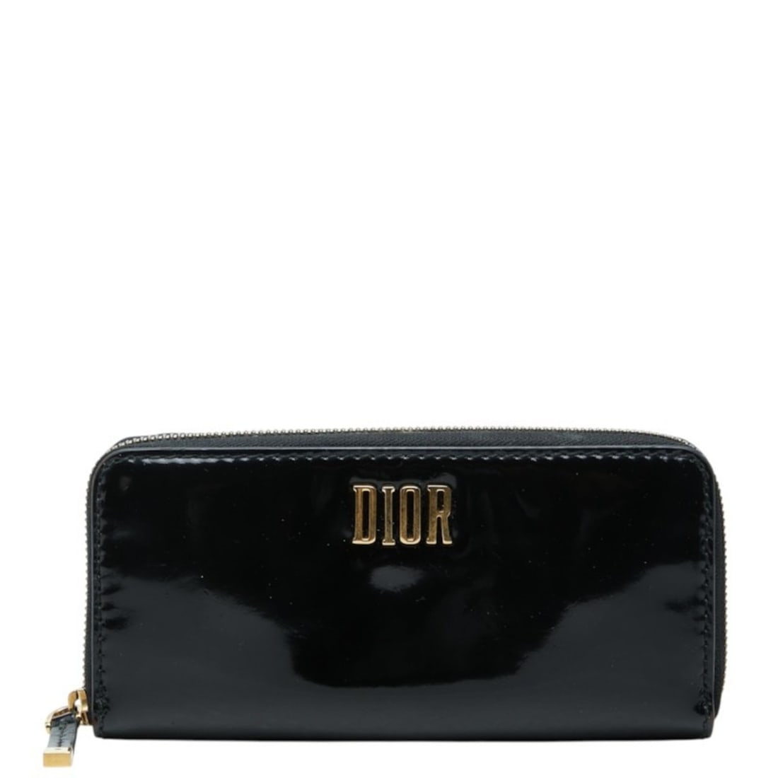 Christian Dior Dior Logo Long Wallet, Black Enamel, Women's: --- Catalog ---Category: SizeSize (HxWxD): 9cm x 19cm x 2.5cm / 3.54'' x 7.48'' x 0.98''Category: DesignType: Long wallet (bi-fold)Color: BlackGender: WomenClosure: ZipperMaterial: Leather Leather/Fur