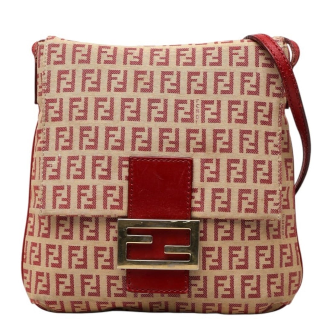 Fendi Zucchino Crossbody Shoulder Bag 8BT075 Red Beige Canvas Leather Women's FENDI: --- Catalog ---Category: SizeStrap Drop: 60cm / 23.62''Size (HxWxD): 22.5cm x 22cm x 2cm / 8.85'' x 8.66'' x 0.78''Category: DesignType: Shoulder bagColor: Beige, Red colorGender: WomenClosure: Magnet