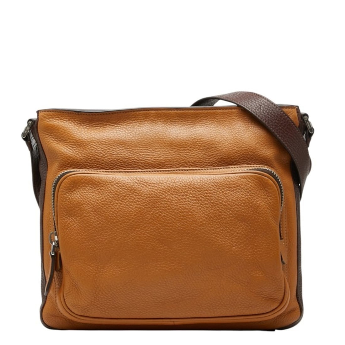 Prada Triangle Logo Plate Crossbody Shoulder Bag, Brown Camel Leather, Women's PRADA: --- Catalog ---Category: SizeStrap Drop: 62cm / 24.4''Size (HxWxD): 25cm x 30cm x 4cm / 9.84'' x 11.81'' x 1.57''Category: DesignType: Shoulder bagColor: Brown, CamelGender: WomenClosure: ZipperMateri