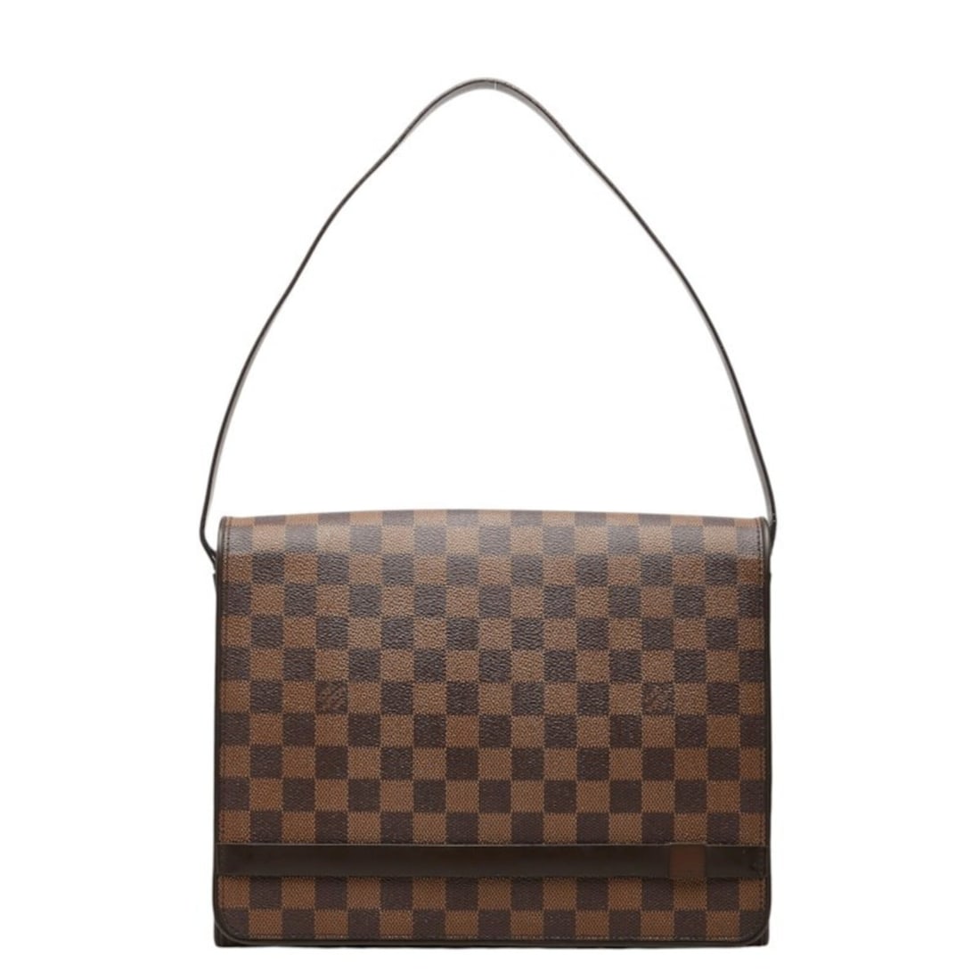 Louis Vuitton Damier Triberecca Carre One-Shoulder Bag N51161 Brown Leather Women's LOUIS VUITTON: --- Catalog ---Category: SizeStrap Drop: 22.5cm / 8.85''Size (HxWxD): 22cm x 28.5cm x 8cm / 8.66'' x 11.22'' x 3.14''Category: DesignType: Shoulder bagColor: BrownGender: WomenClosure: FlapMaterial: P
