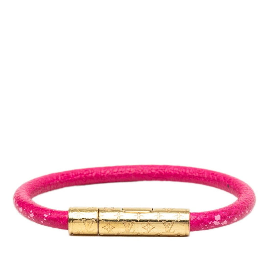 Louis Vuitton Keep It Bracelet, Pink Gold Leather Plated, Women's.: --- Catalog ---Category: SizeWidth: 5mm / 0.19''Length: 15cm / 5.9''Total Length: 17cm / 6.69''Category: DesignType: Charm braceletColor: Gold, PinkGender: WomenMaterial: LeatherCategory: GeneralBrand