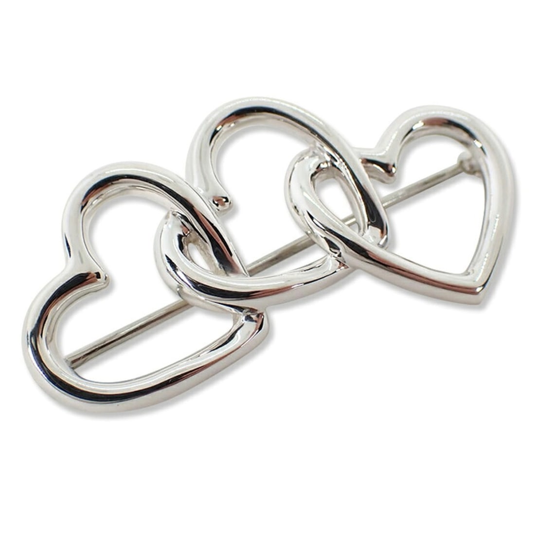 TIFFANY & Co. 925 Triple Heart Brooch: --- Catalog ---Category: SizeSize (HxWxD): 2.2cm x 4.4cm / 0.86'' x 1.73''Category: DesignType: BroochGender: WomenMaterial: Sterling silver 925Category: GeneralBrand: Tiffany--- Item List