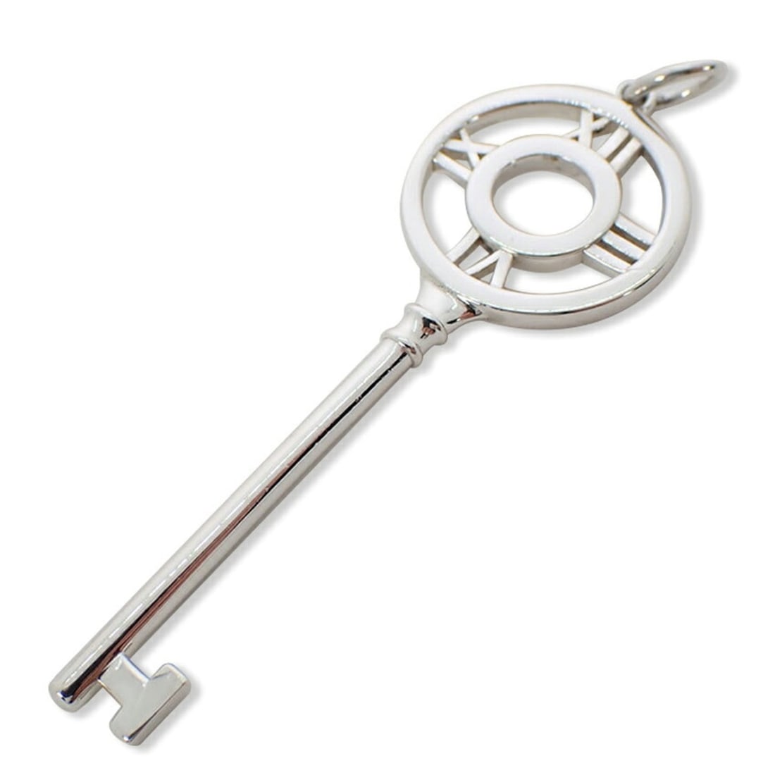 TIFFANY & Co. Ag925 Atlas Circle Key Pendant Top: --- Catalog ---Category: SizePendant Size: 54.1mm x 1.81mm / 2.12'' x 0.07''Category: DesignGender: WomenMaterial: Sterling silver 925Necklace Type: PendantCategory: GeneralBrand: Tiffany--- Item