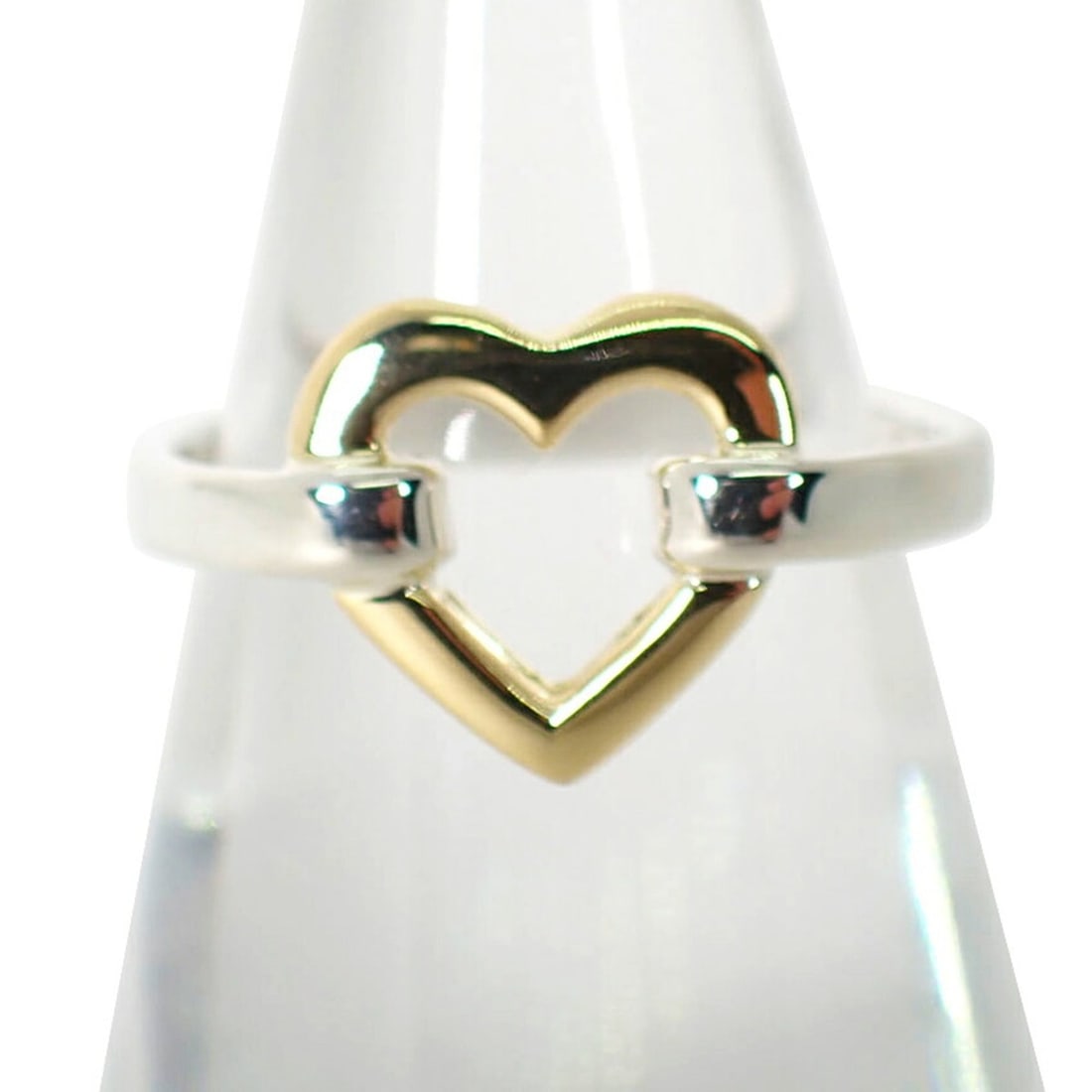 TIFFANY & Co. 925 750 Heart Ring, Size 13: --- Catalog ---Category: SizeUS Size: 6.5Brand Size: 52Category: DesignType: Band ringGender: WomenMaterial: Sterling silver 925, Yellow gold (18K)Category: GeneralBrand: Tiffany--- Item List ---Secti