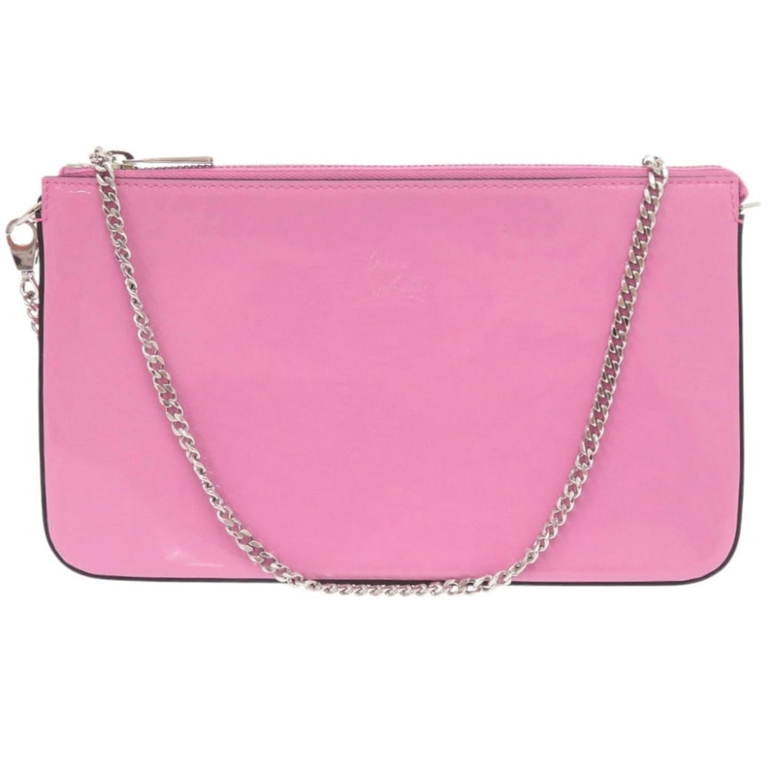 Christian Louboutin LOUBILA 3225249 Patent Leather Pink Chain Shoulder Bag 1467: --- Catalog ---Category: SizeSize (HxWxD): 14cm x 24cm x 4cm / 5.51'' x 9.44'' x 1.57''Category: DesignType: Shoulder bagColor: PinkGender: WomenMaterial: Patent leather Category: GeneralMPN: 3225249B