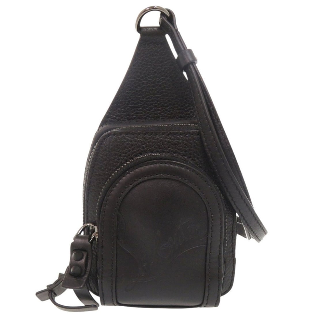Christian Louboutin LOUBIFUNK Mini Leather Black Shoulder Bag 1112: --- Catalog ---Category: SizeSize (HxWxD): 17.5cm x 10cm x 5cm / 6.88'' x 3.93'' x 1.96''Category: DesignType: Shoulder bagColor: BlackGender: MenMaterial: Leather Category: GeneralBrand: Christian Lo