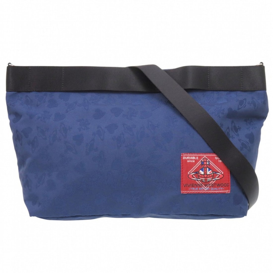Vivienne Westwood ORB Navy Shoulder Bag 0437: --- Catalog ---Category: SizeSize (HxWxD): 23.5cm x 39cm x 11cm / 9.25'' x 15.35'' x 4.33''Category: DesignType: Shoulder bagColor: NavyGender: WomenMaterial: Nylon Category: GeneralBrand: Vivienne We