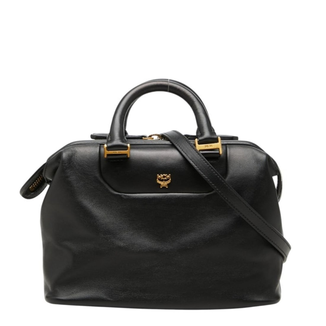 MCM Logo Handbag, 2-Way Crossbody Shoulder Bag, Black Leather, Women's.: --- Catalog ---Category: SizeSize (HxWxD): 17.5cm x 24cm x 13cm / 6.88'' x 9.44'' x 5.11''Category: DesignType: Handbag, Shoulder bagColor: BlackGender: WomenMaterial: Leather Category: GeneralBrand: 