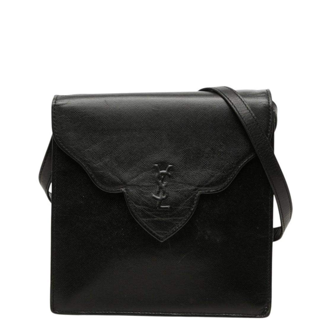 Saint Laurent Vintage YSL Logo Crossbody Shoulder Bag, Black Leather, Women's SAINT LAURENT: --- Catalog ---Category: SizeSize (HxWxD): 18cm x 19cm x 8cm / 7.08'' x 7.48'' x 3.14''Category: DesignType: Shoulder bagColor: BlackGender: WomenMaterial: Leather Category: GeneralBrand: Saint Lauren