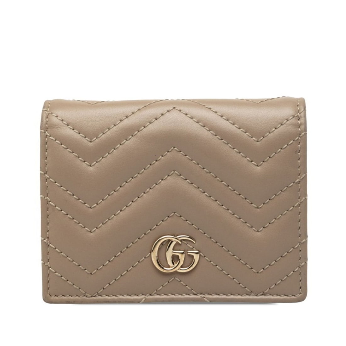 Gucci GG Marmont Bi-fold Wallet Compact Double G 466492 Greige Leather Women's GUCCI: --- Catalog ---Category: SizeSize (HxWxD): 8.5cm x 11cm x 2cm / 3.34'' x 4.33'' x 0.78''Category: DesignType: Wallet (bi-fold)Color: GrayishGender: WomenMaterial: Leather Category: GeneralBrand: Gucci
