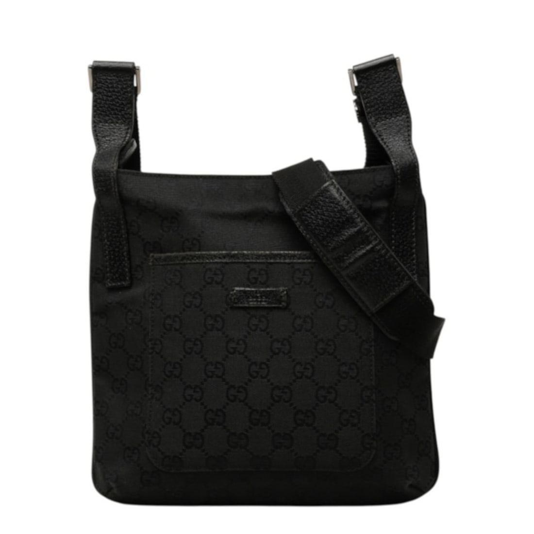 Gucci GG Canvas Crossbody Shoulder Bag 122793 Black Leather Women's GUCCI: --- Catalog ---Category: SizeSize (HxWxD): 24.5cm x 26cm x 6cm / 9.64'' x 10.23'' x 2.36''Category: DesignType: Shoulder bagColor: BlackGender: WomenMaterial: Canvas , Leather Category: GeneralBrand: 