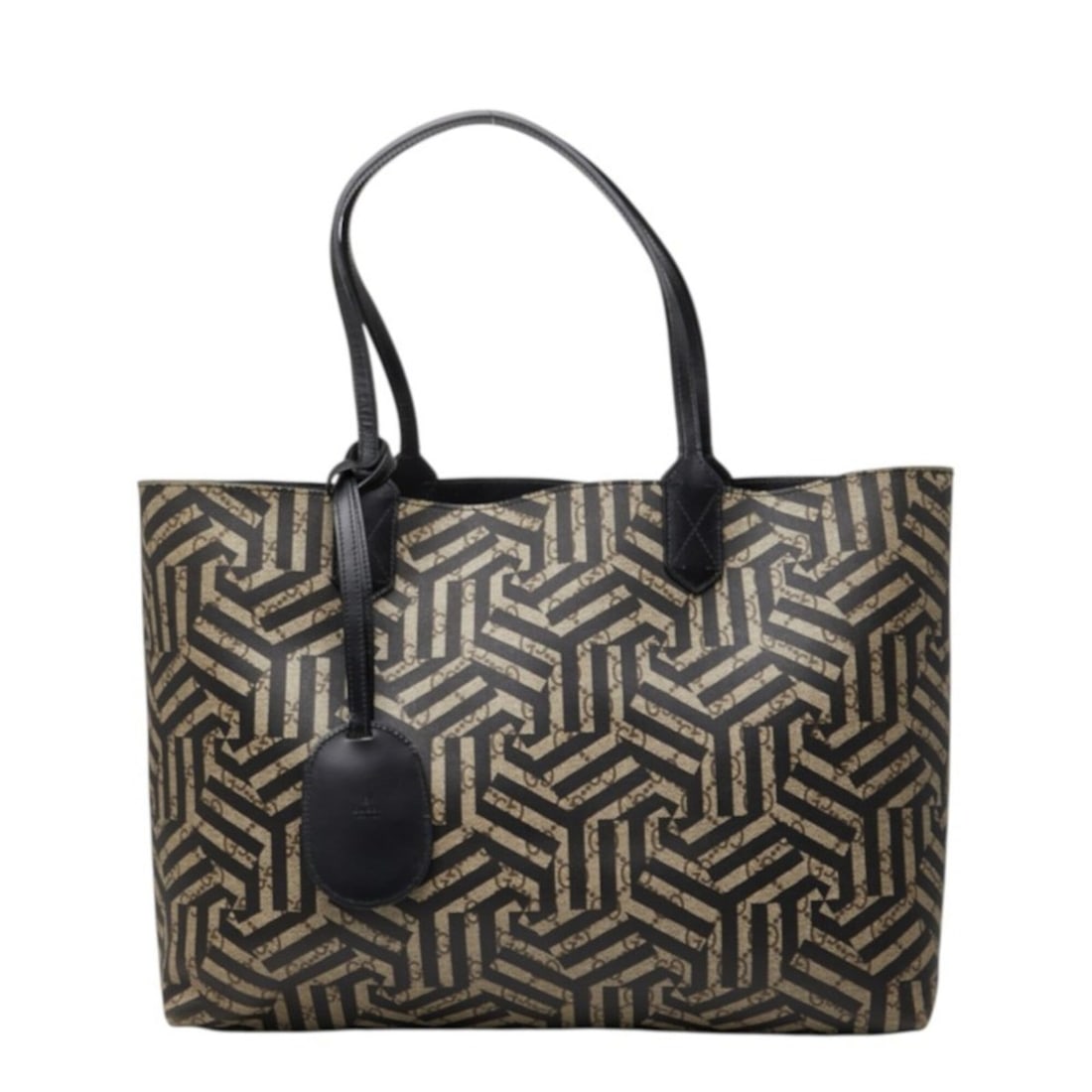Gucci GG Kaleido Reversible Tote Bag Shoulder Beige Black Leather Women's GUCCI: --- Catalog ---Category: SizeSize (HxWxD): 28cm x 37.5cm x 12cm / 11.02'' x 14.76'' x 4.72''Category: DesignType: Shoulder bag, Tote bagColor: Beige, BlackGender: WomenMaterial: PVC , Leather Category