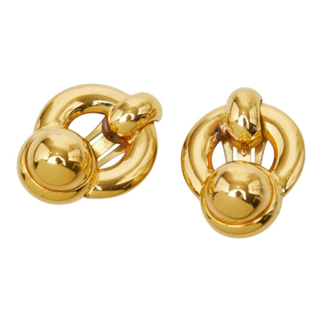 Celine Earrings, Gold Plated, Women's: --- Catalog ---Category: SizeSize (HxWxD): 33.70mm x 24.80mm / 1.33'' x 0.98''Category: DesignType: Clip earringsColor: GoldGender: WomenMaterial: Gold platingCategory: GeneralBrand: Celine--- Item Li