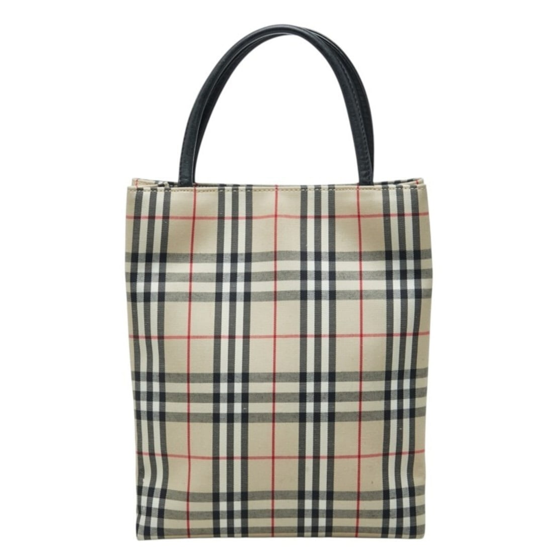 Burberry Nova Check Mini Tote Bag, Beige/Black, Nylon/Leather, Women's, BURBERRY: --- Catalog ---Category: SizeSize (HxWxD): 23cm x 19cm x 8.5cm / 9.05'' x 7.48'' x 3.34''Category: DesignType: Tote bagColor: Beige, BlackGender: WomenMaterial: Nylon , Leather Category: GeneralBrand: