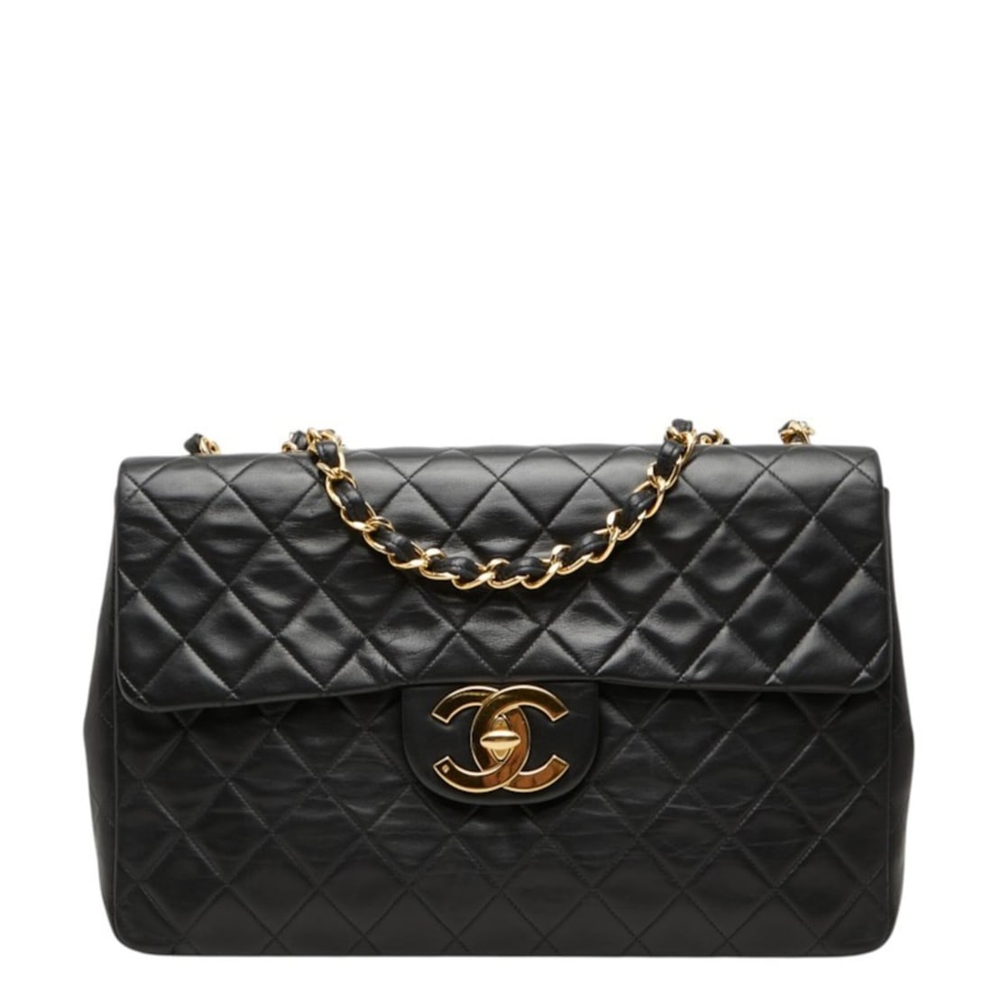 Chanel Coco Mark Matelassé Chain Shoulder Bag, Black Lambskin, Women's CHANEL (1 of 14)
