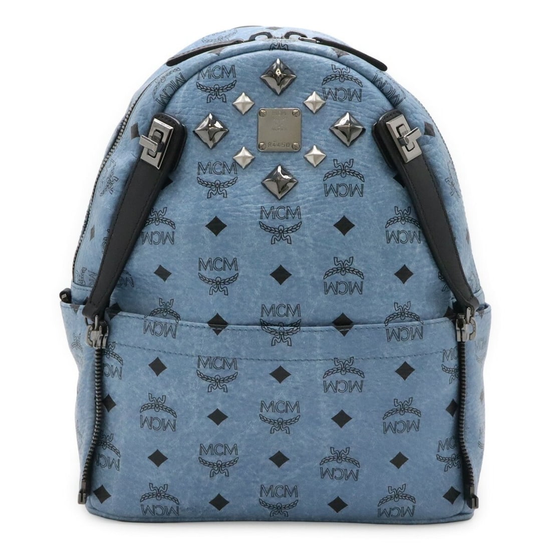 MCM Visetos Glam Backpack, Studded Leather, Blue MMK5SVE80LE001 (1 of 10)