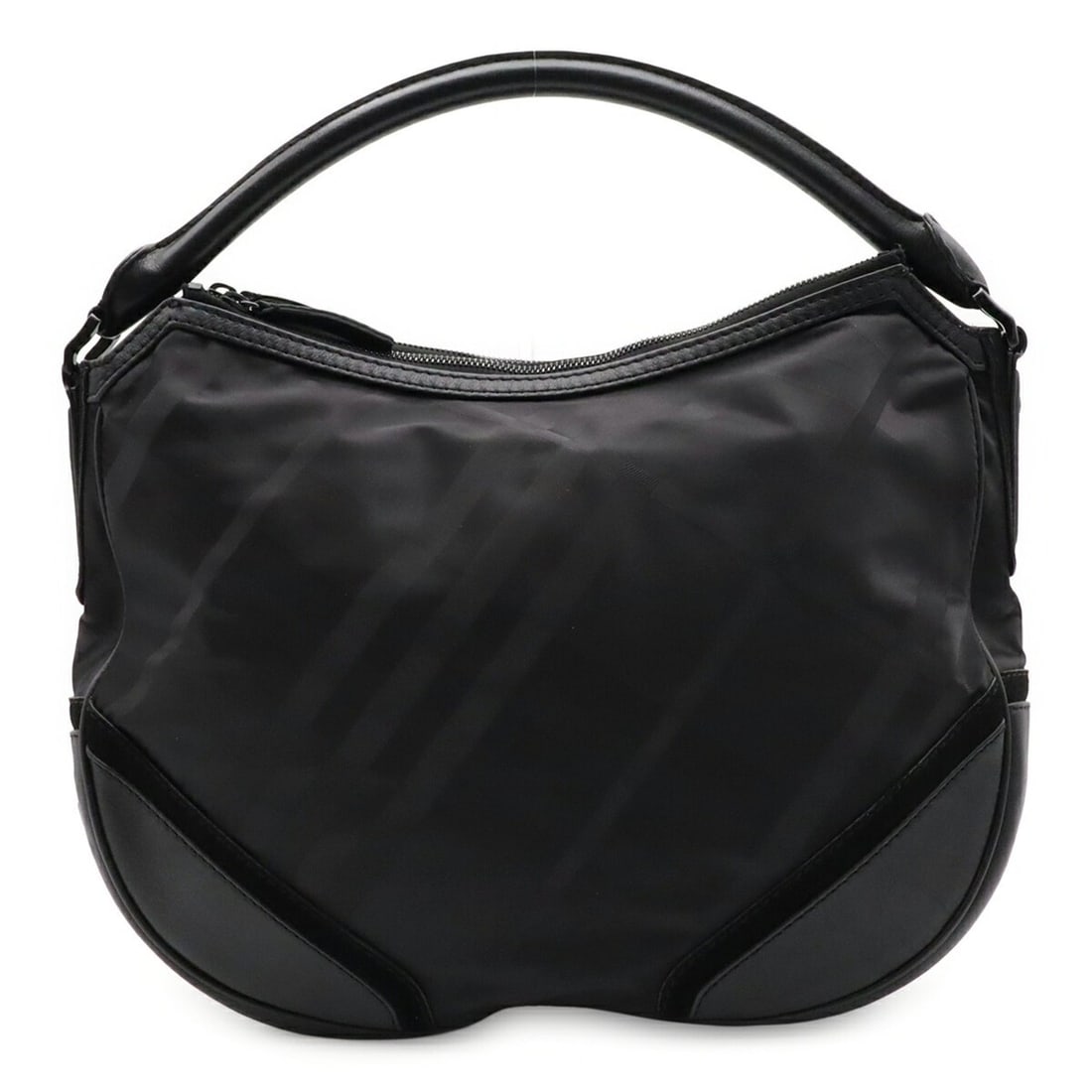 BURBERRY Shadow Check Shoulder Bag, Nylon and Leather, Black: --- Catalog ---Category: SizeSize (HxWxD): 27cm x 35cm x 8.5cm / 10.62'' x 13.77'' x 3.34''Category: DesignType: Shoulder bagColor: BlackGender: WomenMaterial: Nylon Category: GeneralBrand: BurberryCo