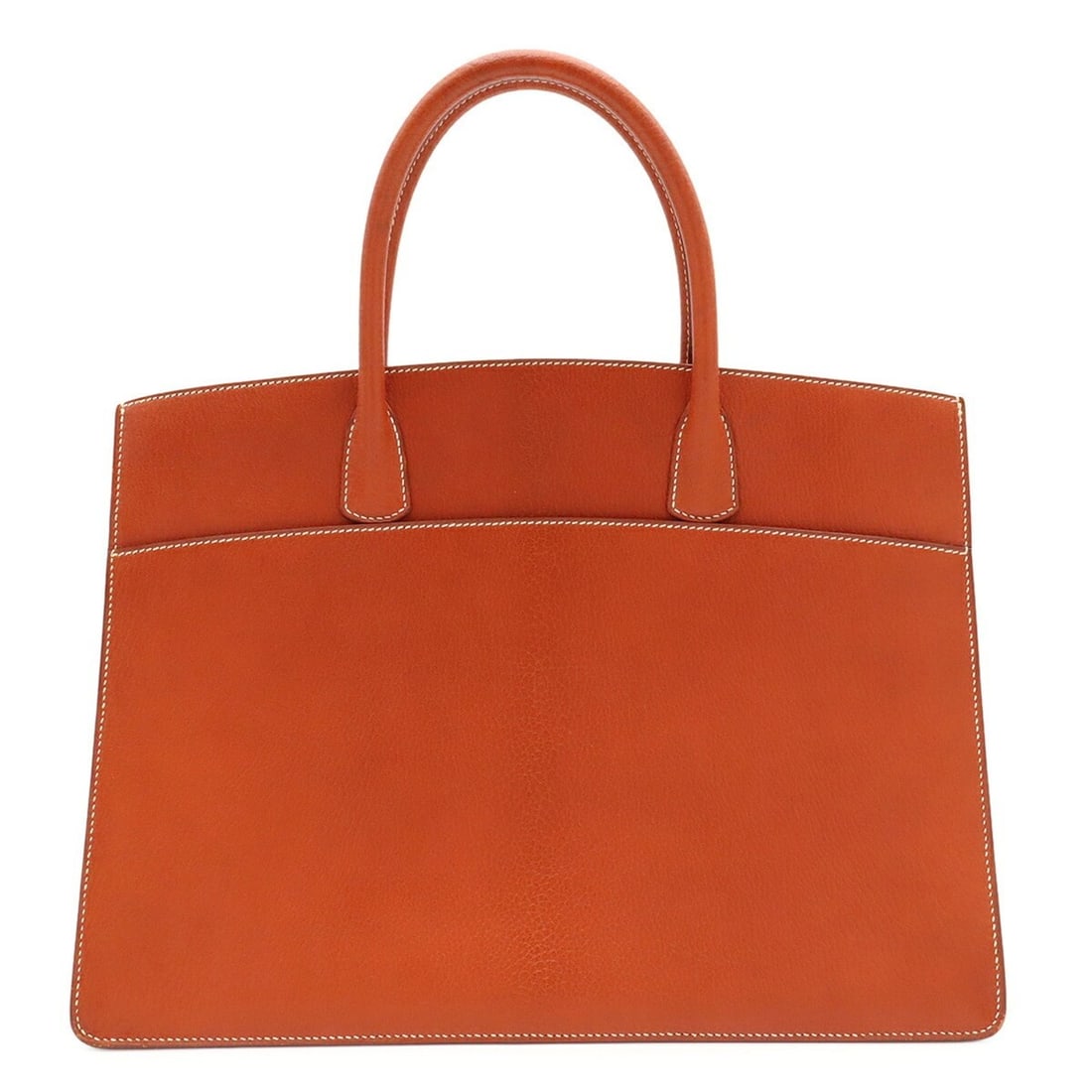 HERMES Whitebus GM Handbag, Chevre Leather, Noisette Brown, ?D Stamp: --- Catalog ---Category: SizeSize (HxWxD): 29.5cm x 39.5cm x 13.5cm / 11.61'' x 15.55'' x 5.31''Category: DesignType: HandbagColor: Brown, Noisette, WhiteGender: WomenMaterial: Chevre leather Outer Po