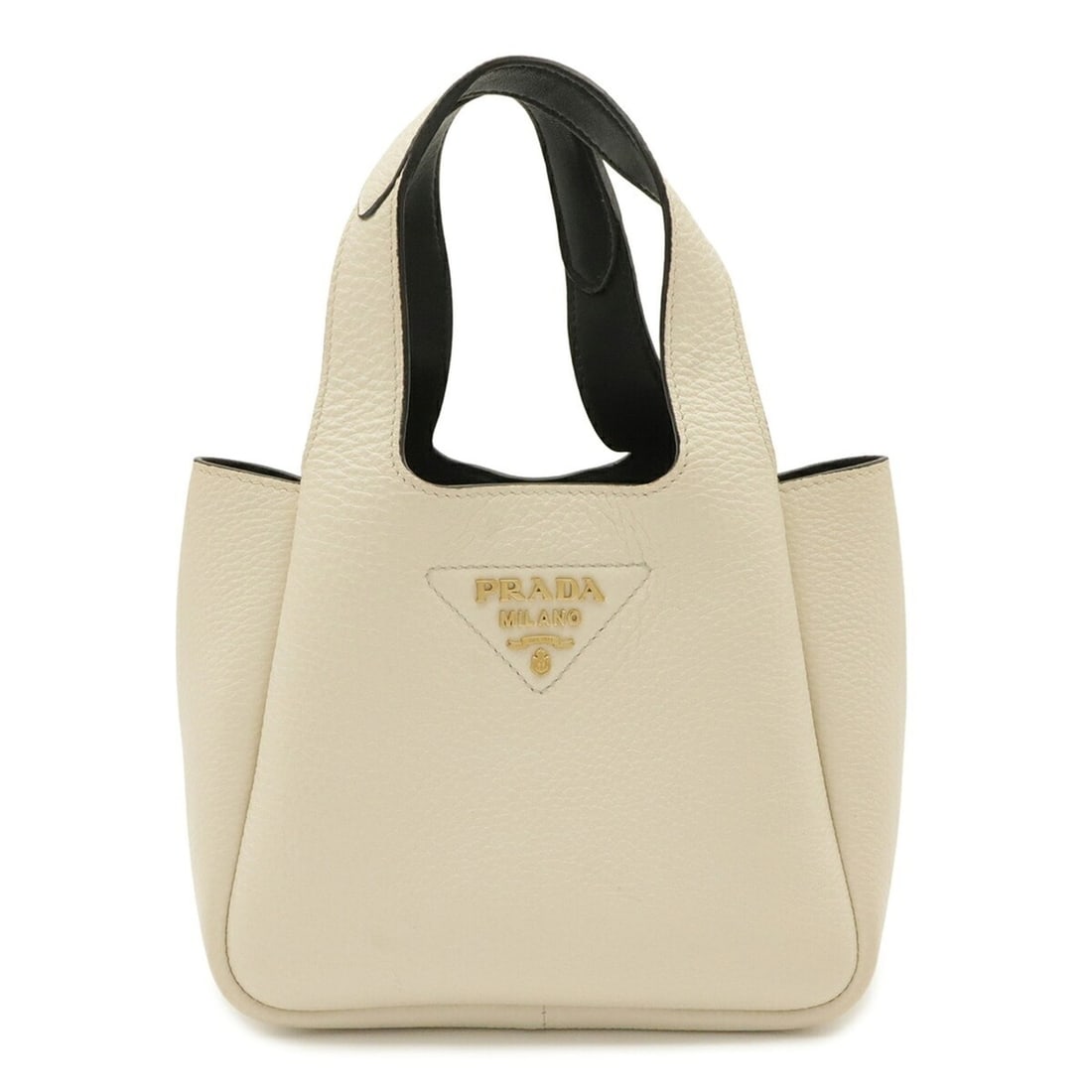 PRADA Small Leather Tote Bag Handbag Mini White 1BG335: --- Catalog ---Category: SizeSize (HxWxD): 15.5cm x 19cm x 9.5cm / 6.1'' x 7.48'' x 3.74''Category: DesignType: Handbag, Tote bagColor: WhiteGender: WomenMaterial: Leather Category: GeneralMPN: 1BG335