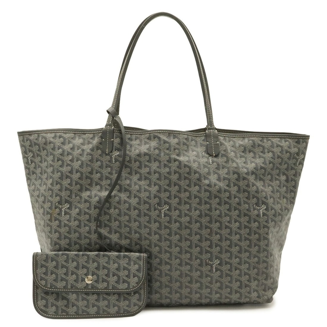 GOYARD Saint Louis GM Tote Bag, Large Tote, Shoulder Coated Canvas, Leather, Gray, White: --- Catalog ---Category: SizeSize (HxWxD): 32cm x 56cm x 18.5cm / 12.59'' x 22.04'' x 7.28''Category: DesignType: Pouch, Shoulder bag, Tote bagColor: Gray, White, YellowGender: WomenMaterial: Coated c