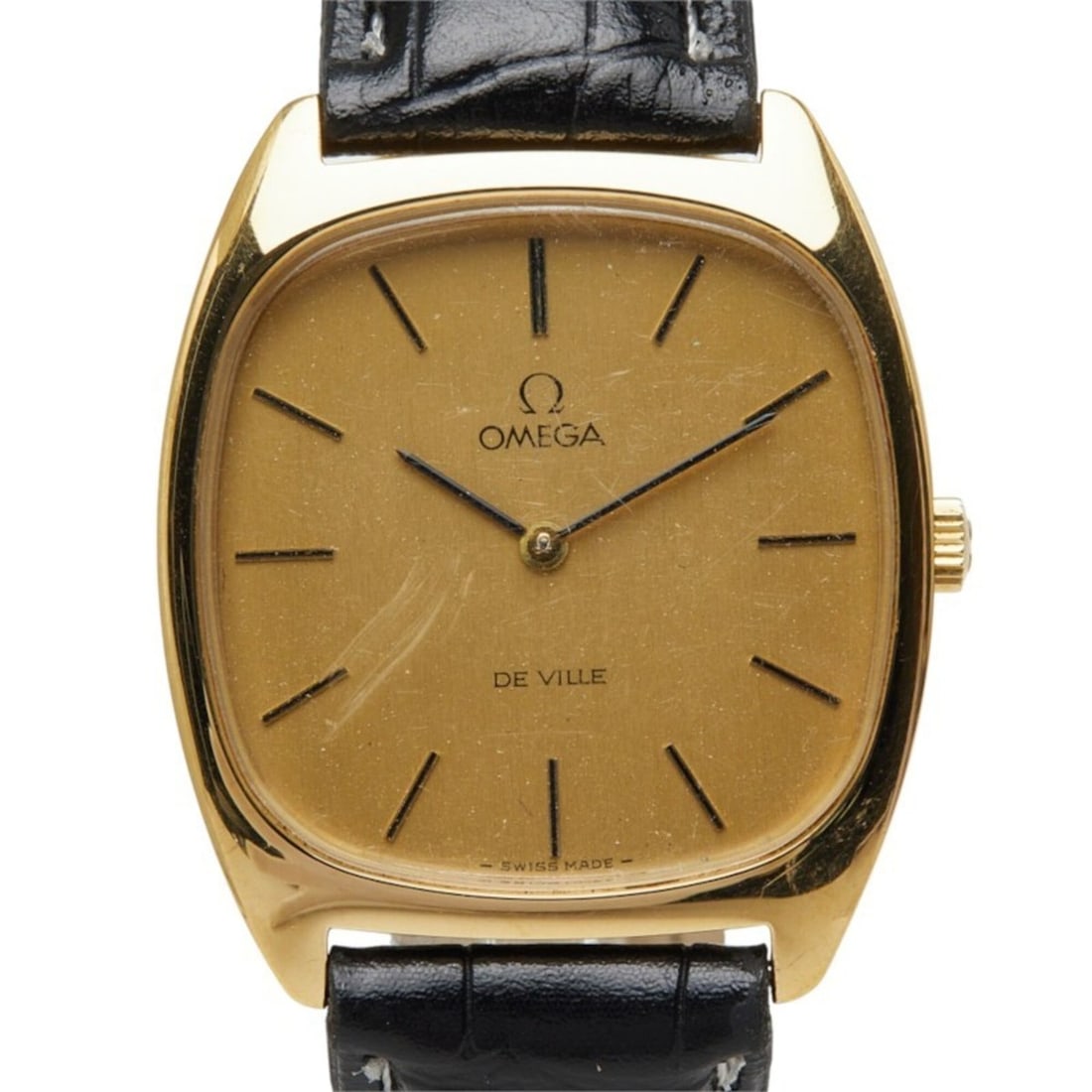 Omega De Ville watch 111.0139 cal.625 manual winding gold dial stainless steel leather men's OMEGA (1 of 17)