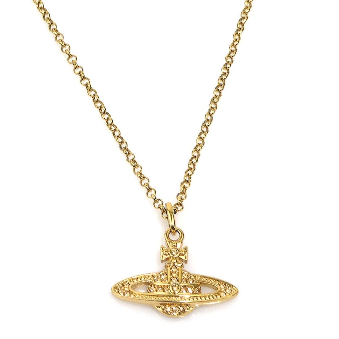 Vivienne Westwood necklace, metal, gold, women's, 56807b: --- Catalog ---Category: SizePendant Size: 37mm x 27mm / 1.45'' x 1.06''Neck Circumference: 49 cm / 19.29''Category: DesignColor: GoldGender: WomenMaterial: MetalNecklace Type: NecklaceCategory: Gener