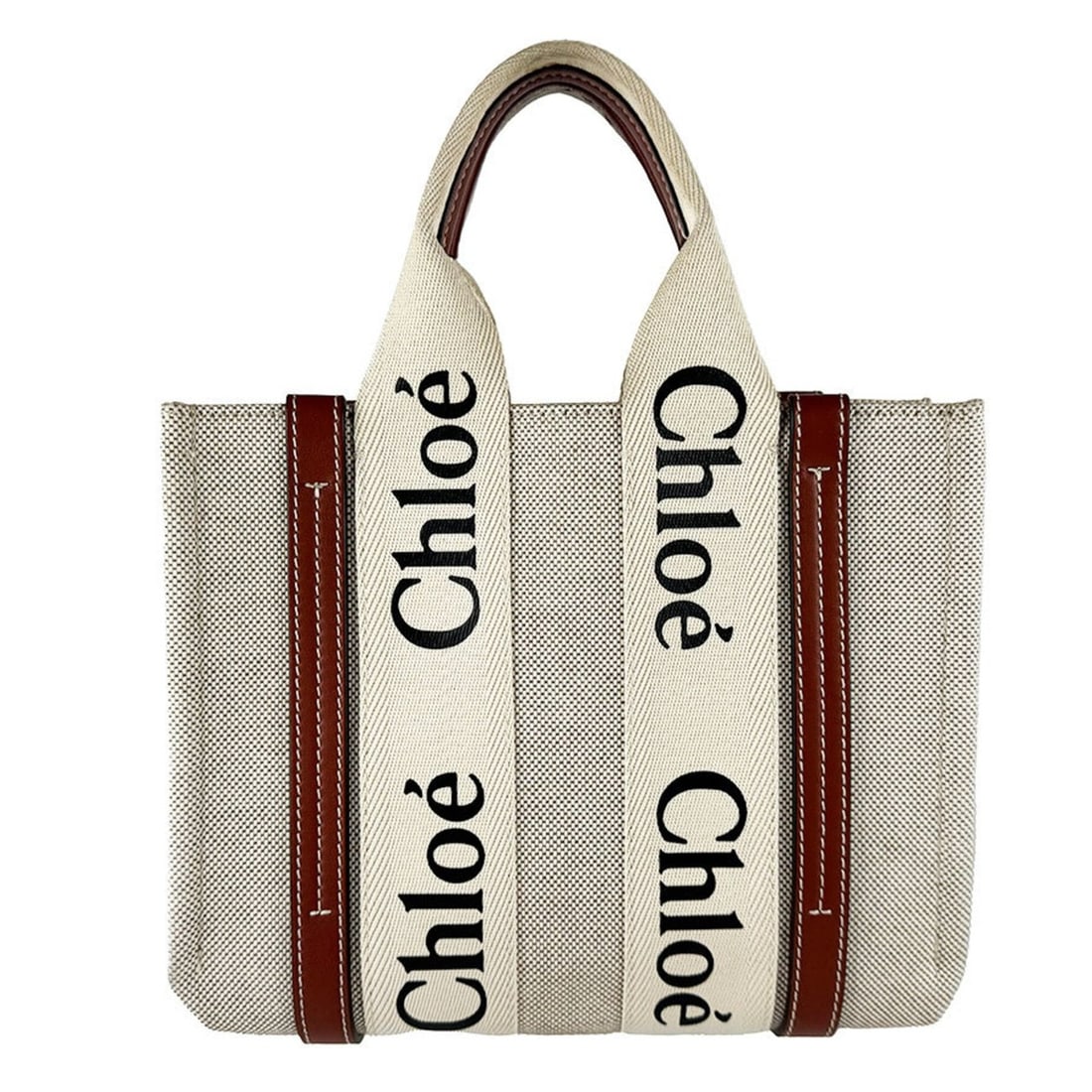 Chloé Chloe Woody Small Canvas Leather Handbag/Shoulder Bag for Women (z10809): --- Catalog ---Category: SizeSize (HxWxD): 20cm x 26cm x 5cm / 7.87'' x 10.23'' x 1.96''Category: DesignType: Handbag, Shoulder bagColor: BrownGender: WomenMaterial: Canvas , Leather Category: General