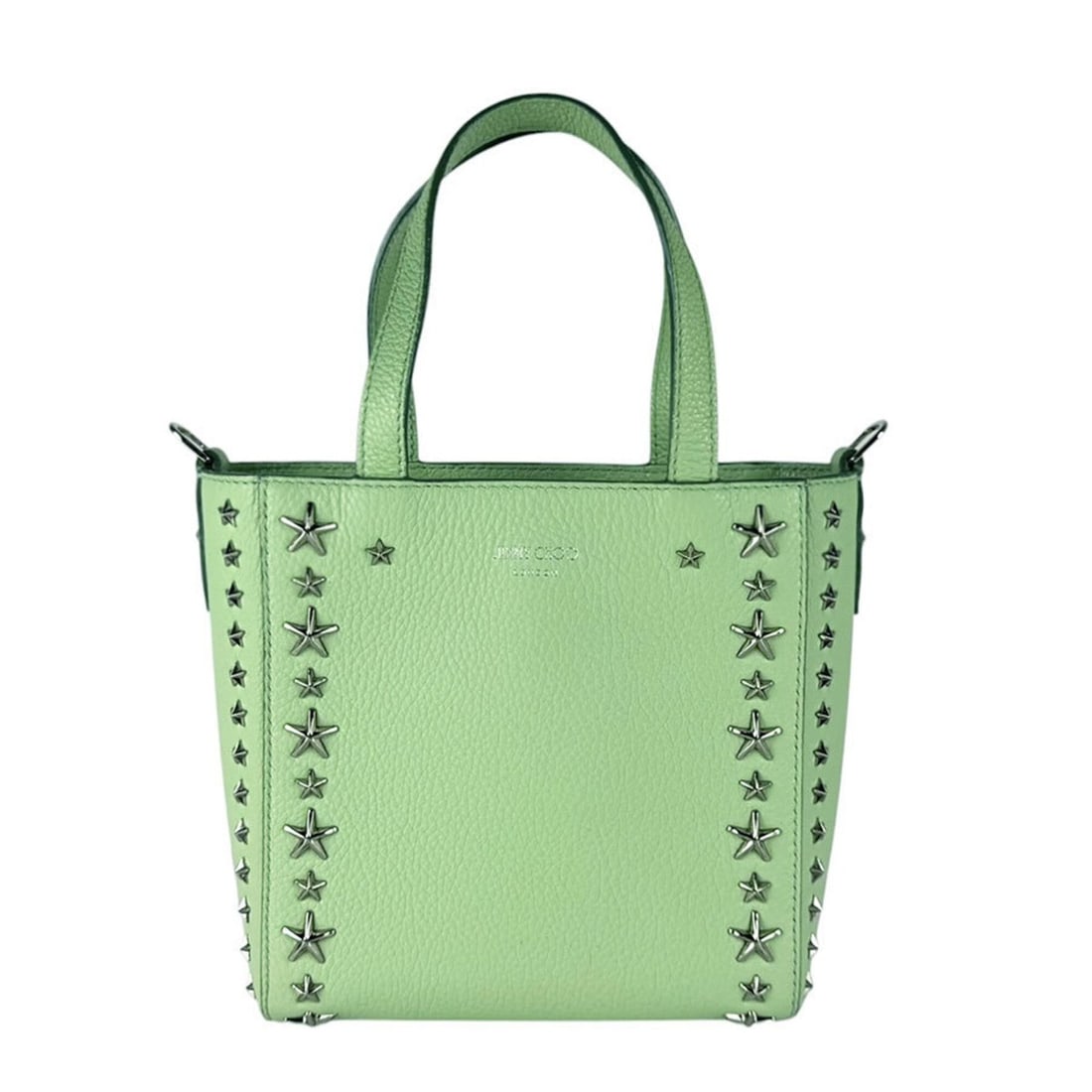Jimmy Choo handbag/shoulder bag, leather, green, women's, z10708: --- Catalog ---Category: SizeSize (HxWxD): 17.5cm x 16.5cm x 7cm / 6.88'' x 6.49'' x 2.75''Category: DesignType: Handbag, Shoulder bagColor: GreenGender: WomenMaterial: Leather Category: GeneralBrand: