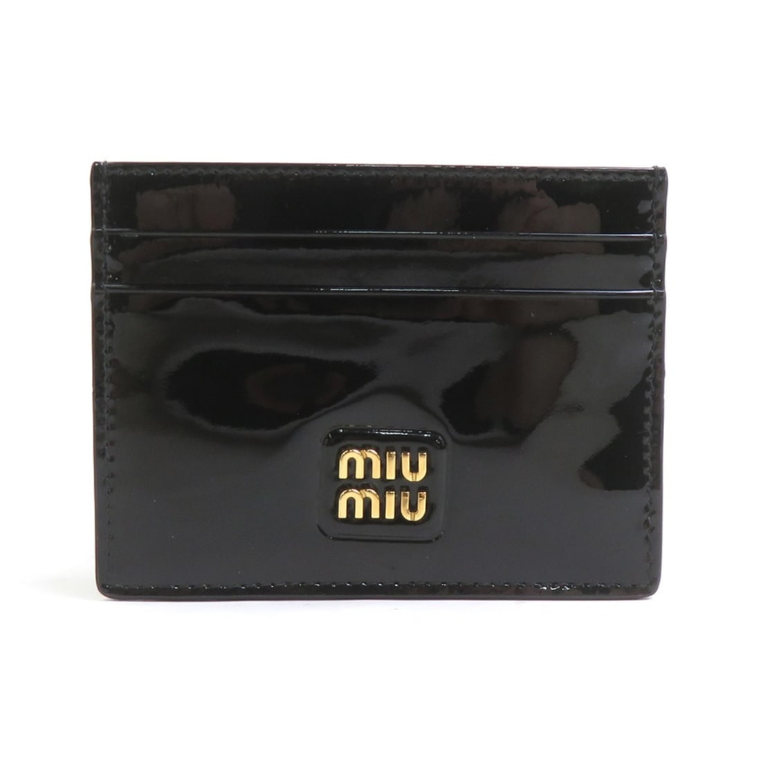 Miu Miu Miu Business Card Holder/Card Case, Patent Leather, Black, Women's, h32449j: --- Catalog ---Category: DesignType: Card caseColor: BlackGender: WomenMaterial: Patent leather Category: GeneralBrand: Miu MiuCategory: Physical PropertiesSize (HxWxD): 7.8cm x 10.3cm / 3.07'' x 4.05