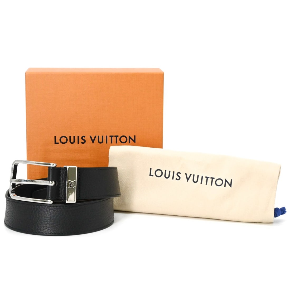 LOUIS VUITTON Louis Vuitton Belt Pont Neuf Taurillon Leather 34mm Black M8202: --- Catalog ---Category: SizeWidth: 3.4cm / 1.33''Length: 77.5cm - 87.5cm / 30.51'' - 34.44''Buckle Size: 5.5cm x 4cm / 2.16'' x 1.57''Category: DesignType: Standard beltColor: BlackGender: Men,Women,