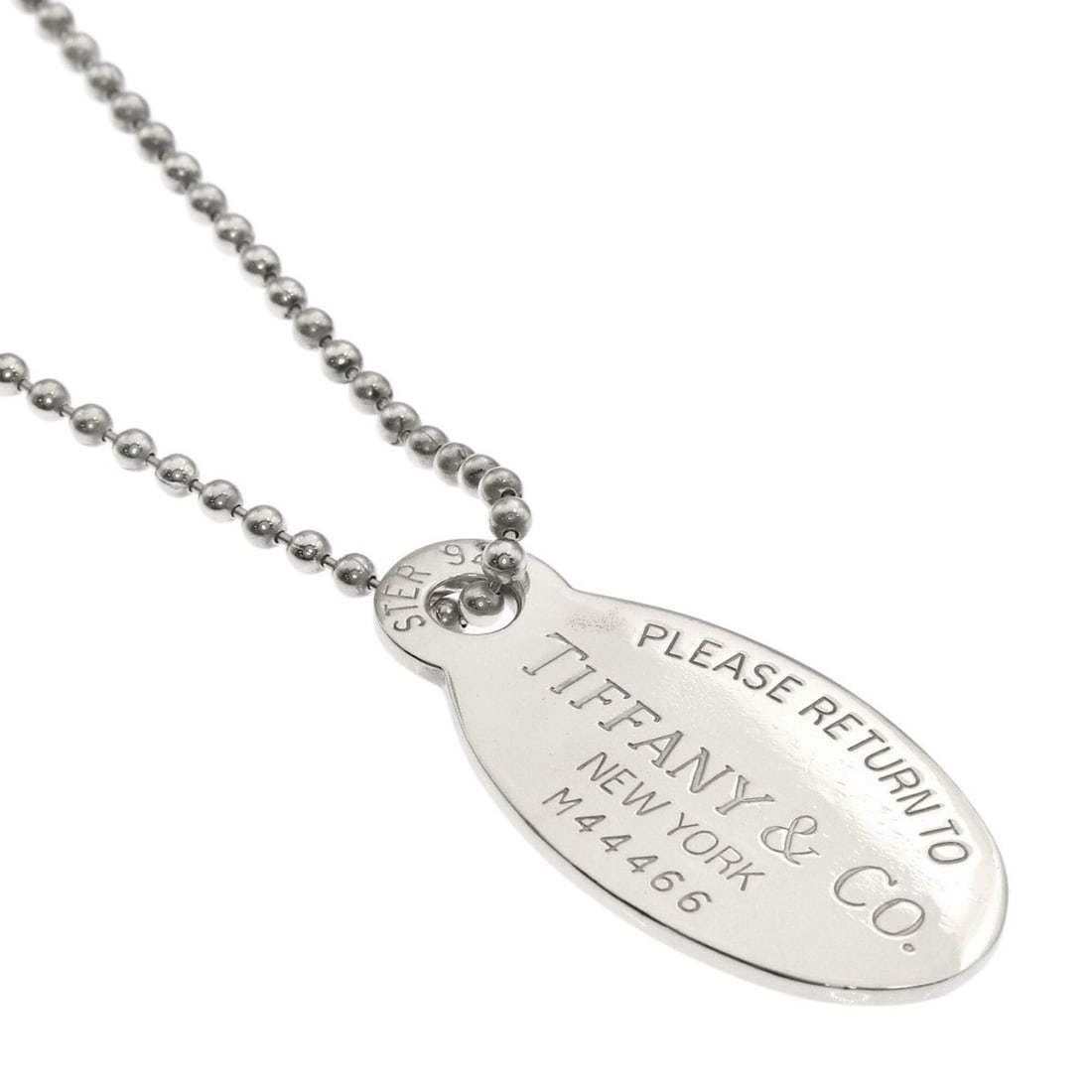 Tiffany & Co. Return to Oval Tag Necklace, Silver, Women's.: --- Catalog ---Category: SizeNeck Circumference: 87 cm / 34.25''Category: DesignGender: WomenMaterial: SilverNecklace Type: NecklaceCategory: GeneralBrand: Tiffany--- Item List ---Section: ConditionRa
