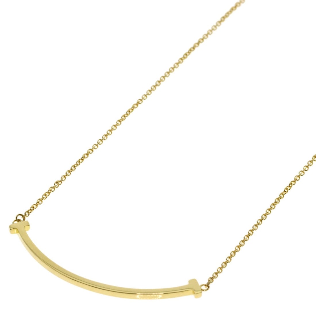 Tiffany & Co. T Smile Small Necklace, 18K Yellow Gold, Women's.: --- Catalog ---Category: SizeNeck Circumference: 45 cm / 17.71''Category: DesignGender: WomenMaterial: Yellow gold (18K)Necklace Type: NecklaceCategory: GeneralBrand: Tiffany--- Item List ---Section: 
