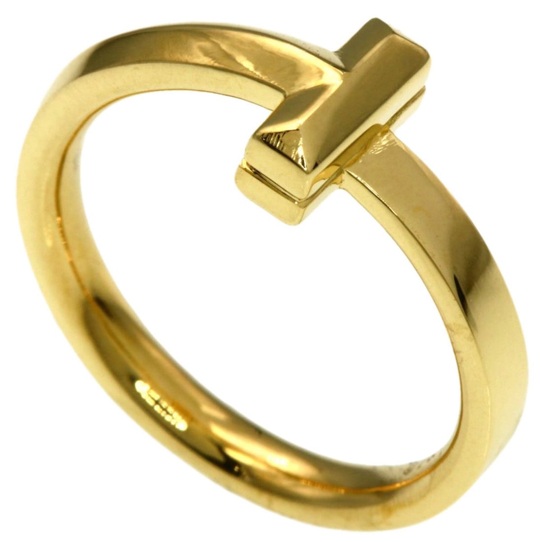 Tiffany & Co. T One Narrow Ring, 18K Yellow Gold, Women's Ring. (1 of 13)