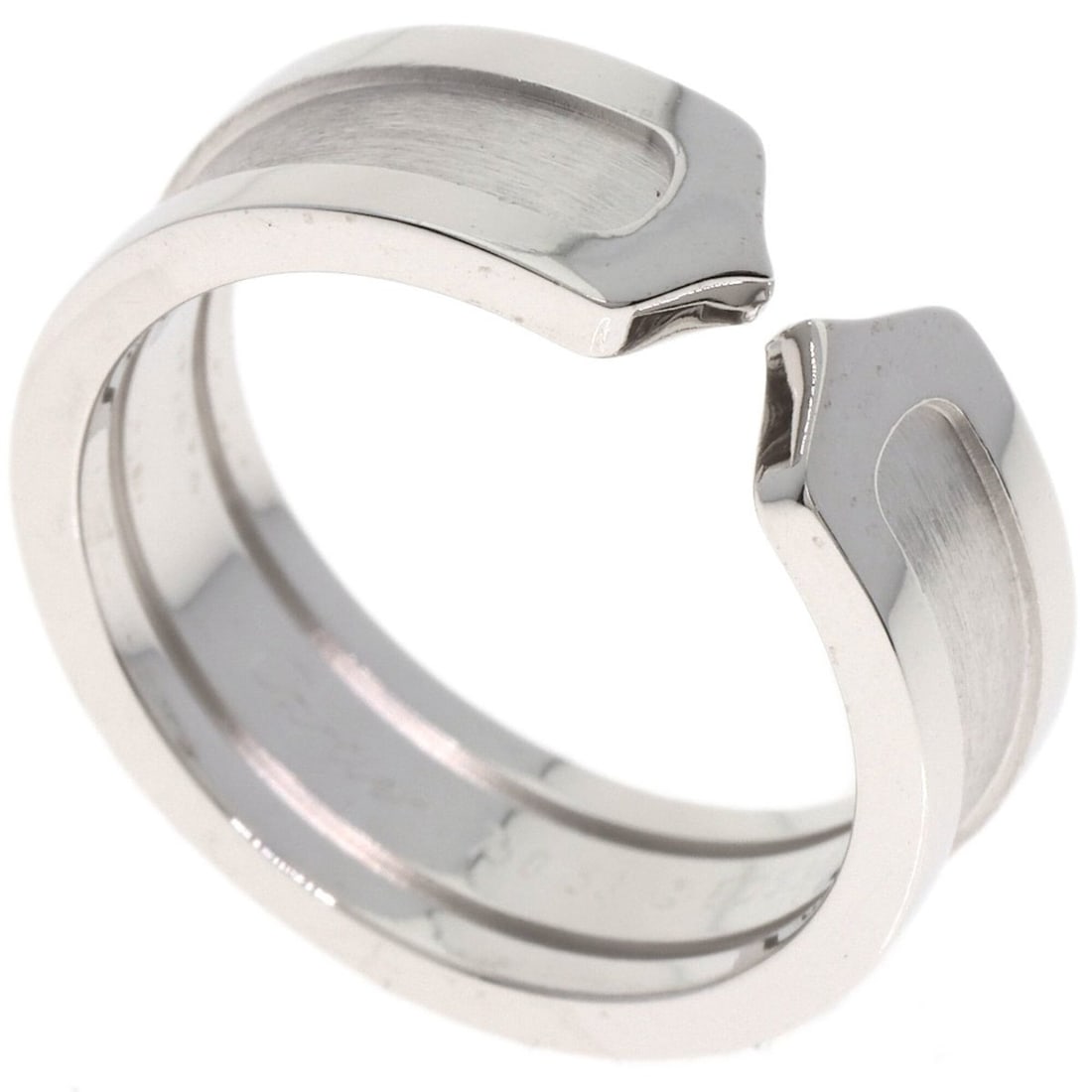 Cartier C2 Ring SM #53 Ring, 18K White Gold, Women's, CARTIER: --- Catalog ---Category: SizeJP Size: 13US Size: 6.5Category: DesignType: Band ringGender: WomenMaterial: White gold (18K)Category: GeneralBrand: Cartier--- Item List ---Section: ConditionRanking:
