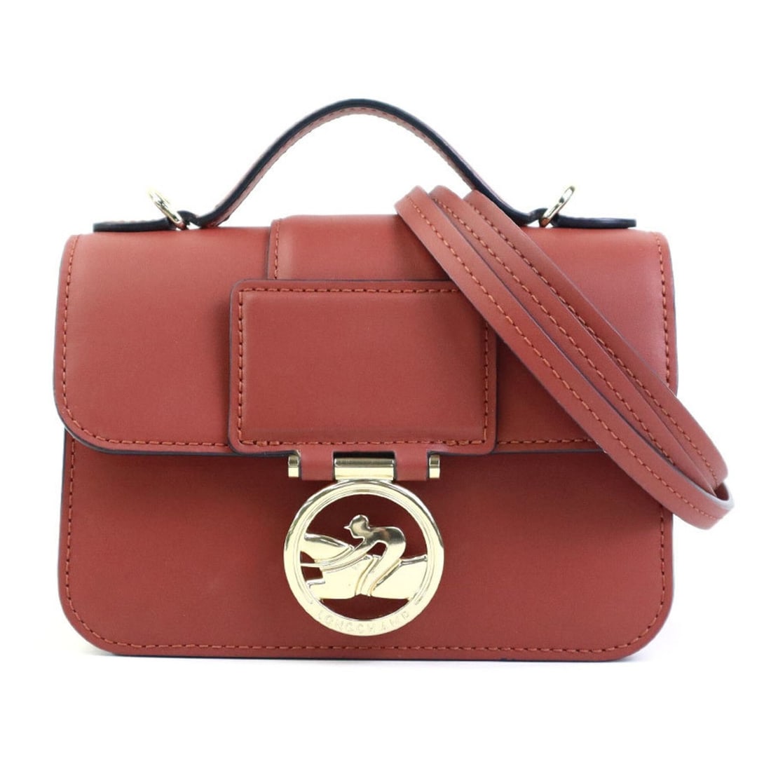 Longchamp Shoulder Bag, Leather, Red-Brown, Women's, h32439k: --- Catalog ---Category: SizeSize (HxWxD): 12cm x 17cm x 7cm / 4.72'' x 6.69'' x 2.75''Category: DesignType: Shoulder bagColor: Red brownGender: WomenMaterial: Leather Category: GeneralBrand: