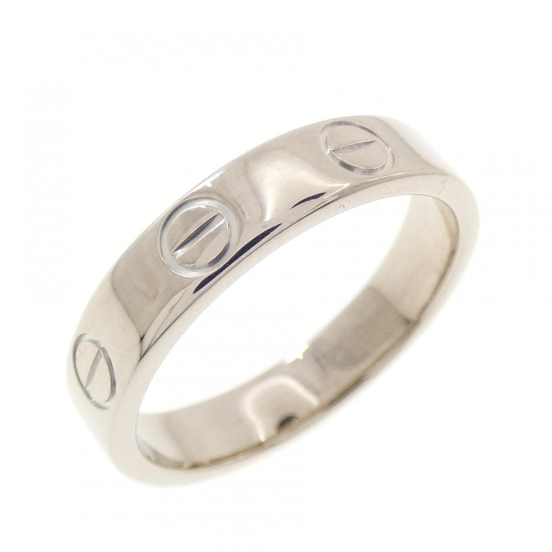 Cartier Mini Love Ring: --- Catalog ---Category: SizeJP Size: 48US Size: 4.5Category: DesignType: Band ringGender: WomenMaterial: White gold (18K)Category: GeneralMPN: B4085100Brand: Cartier--- Item List ---Section: