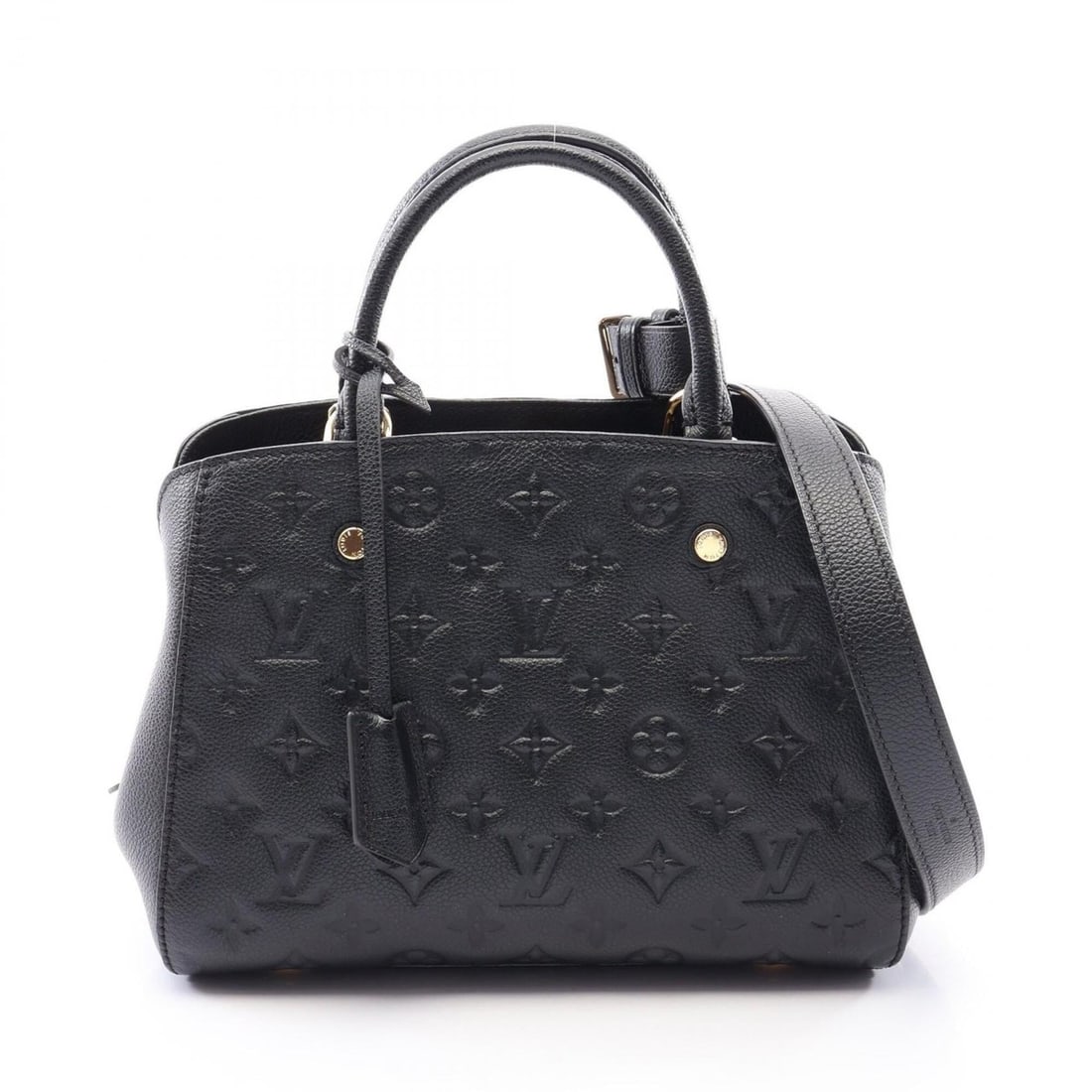 Louis Vuitton Montaigne BB Monogram Empreinte Noir 2-Way Handbag Leather Women's Black M41053: --- Catalog ---Category: SizeSize (HxWxD): 19cm x 25cm x 13.5cm / 7.48'' x 9.84'' x 5.31''Category: DesignType: HandbagColor: Black, NoirGender: WomenMaterial: Monogram Empreinte Category: GeneralMPN: