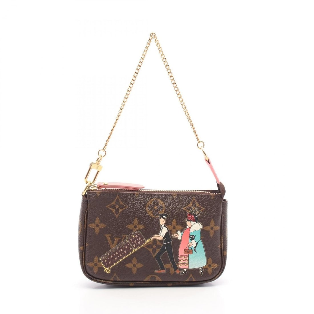 Louis Vuitton Mini Pochette Accessoires Monogram Porter Line Handbag, Coated Canvas, Women's,: --- Catalog ---Category: SizeSize (HxWxD): 9.5cm x 14.5cm x 3cm / 3.74'' x 5.7'' x 1.18''Category: DesignType: Handbag, PochetteColor: Brown, Monogram, Multi-colorGender: WomenMaterial: Monogram Categ