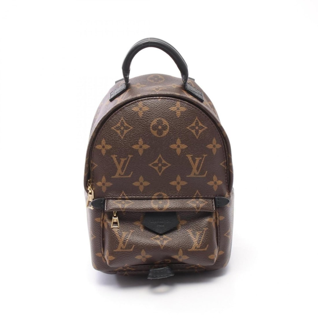 Louis Vuitton Palm Springs Mini Monogram Backpack/Handbag, Coated Canvas and Leather, Women's,: --- Catalog ---Category: SizeSize (HxWxD): 21cm x 16cm x 8cm / 8.26'' x 6.29'' x 3.14''Category: DesignType: BackpackColor: Black, Brown, MonogramGender: WomenMaterial: Monogram , Leather Category: Ge